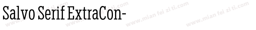Salvo Serif ExtraCon字体转换
